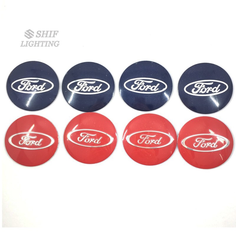 Bộ 4 miếng dán bánh xe dạng logo 56mm cho xe Ford