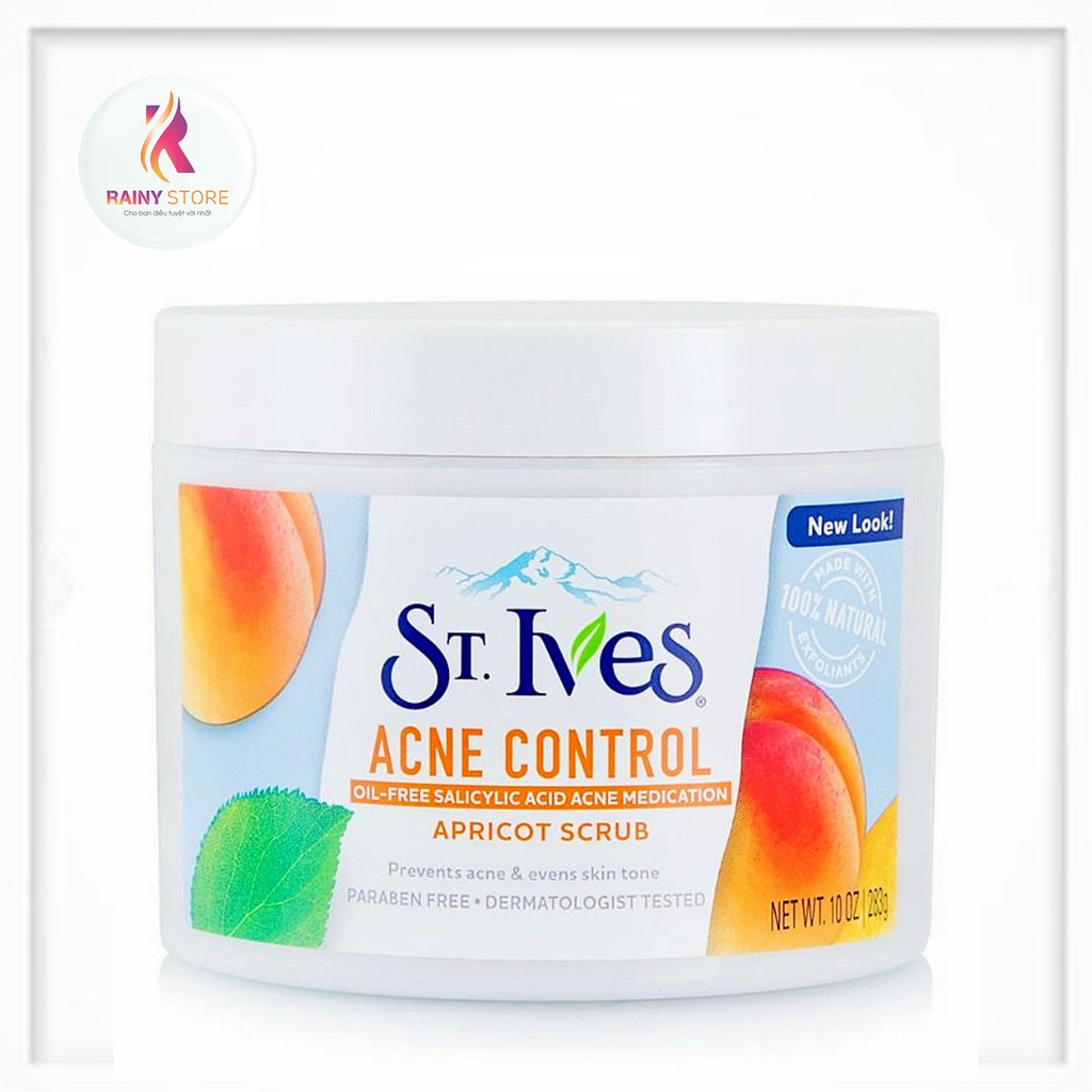 Tẩy tế bào chết toàn thân St.Ives Acne Control Apricot Scrub 283g chính hãng của Mỹ
