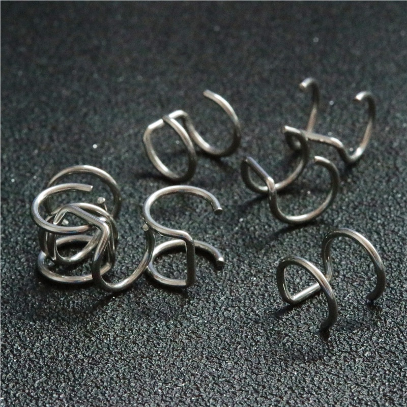 1 Khuyên Kẹp Vành Tai Không Xỏ Lỗ Bằng Thép Không Gỉ Phong Cách Hip Hop Cho Nam Và Nữ