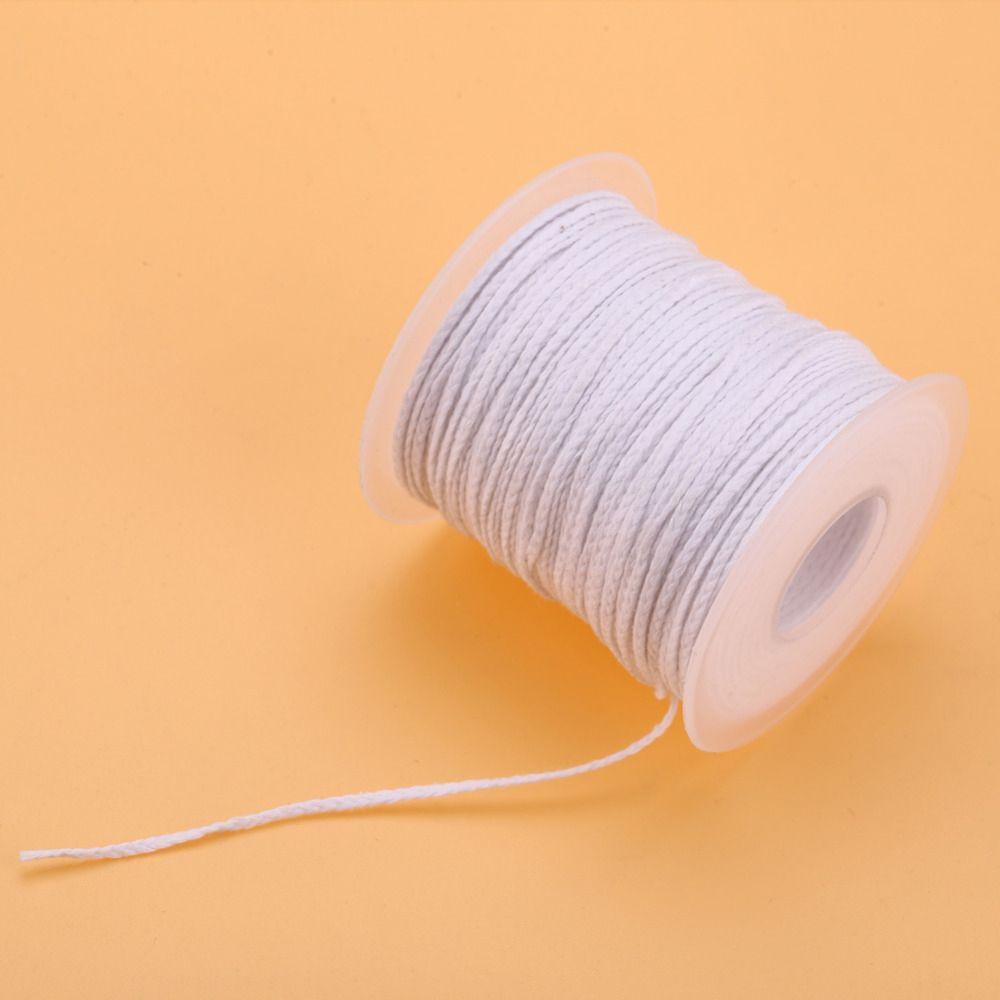 LEISURE Cuộn Dây Cotton Bện Hình Vuông Dùng Làm Đèn Dầu DIY