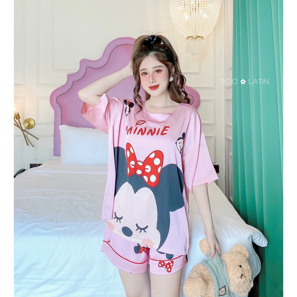 Phần 2_Đồ Mặc Nhà Pijama Lụa Latin Quần ĐÙI Freesize - HÀNG THIẾT KẾ