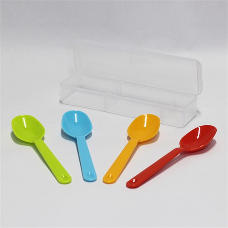 [Nhập TKBFESLUCKY giảm 10%] Bộ 4 thìa nhựa màu sắc kèm hộp inomata Made in Japan