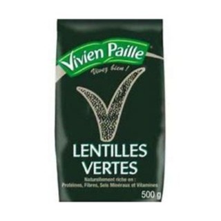 Đậu Lăng Xanh Hữu Cơ Lentilles Vertes Vivien Paille 500g