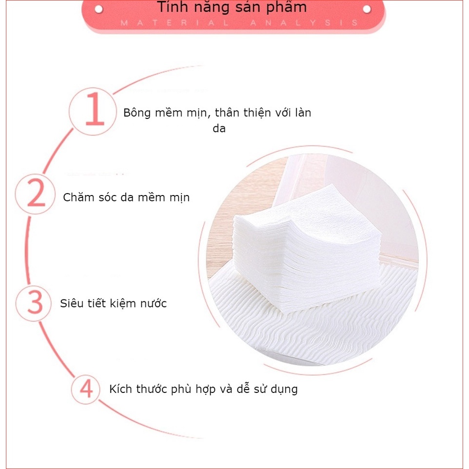 HỘP 1000 MIẾNG BÔNG TẨY TRANG COTTON TRẮNG LANEILA SIÊU MỎNG MỀM MỊN, THẤM HÚT TỐT