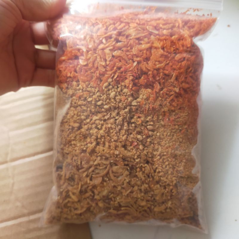 500g muối tôm hành phi 50k