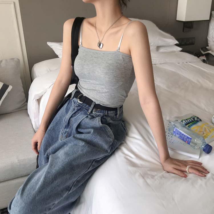 Áo Croptop Hai Dây Có Miếng Đệm Ngực 42243