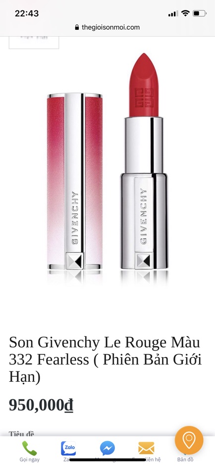 Son Givenchy bản giới hạn 332 No box Pass