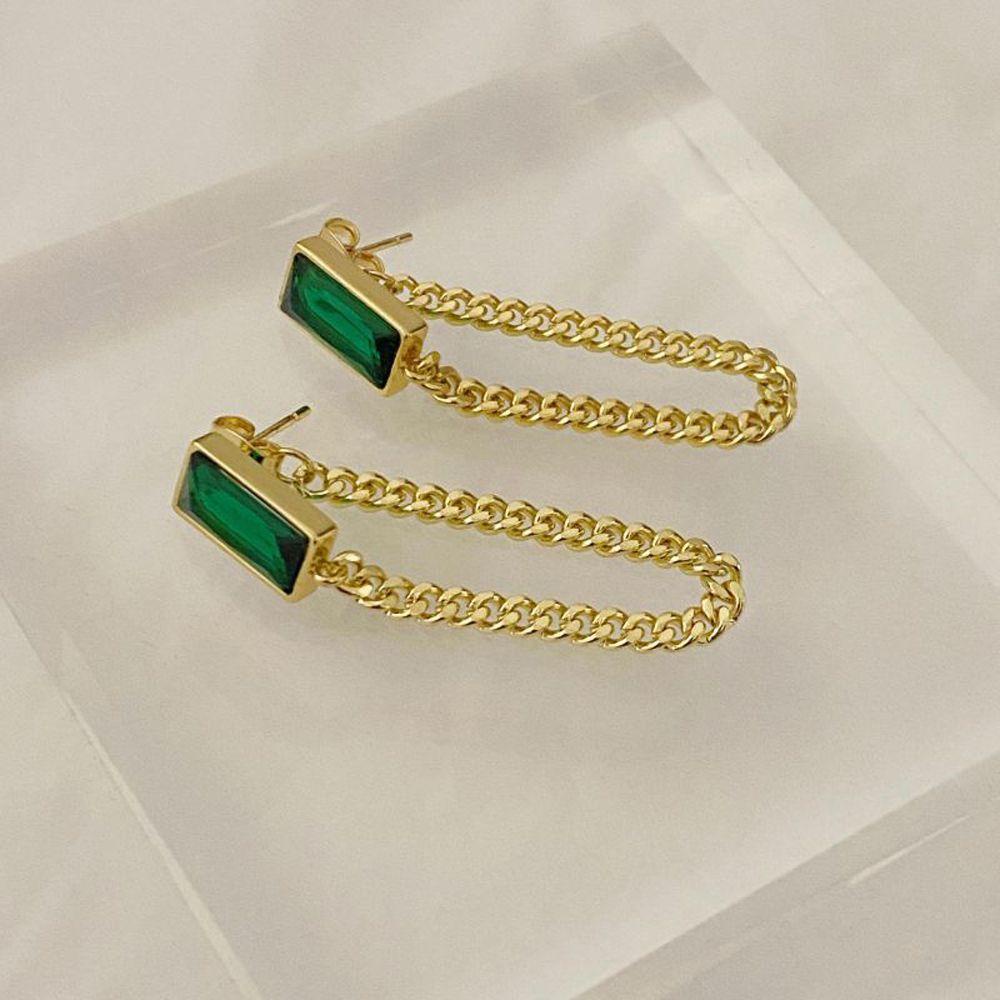 Khuyên Tai Kim Loại Tua Rua Phong Cách Vintage Hàn Quốc Cho Nữ