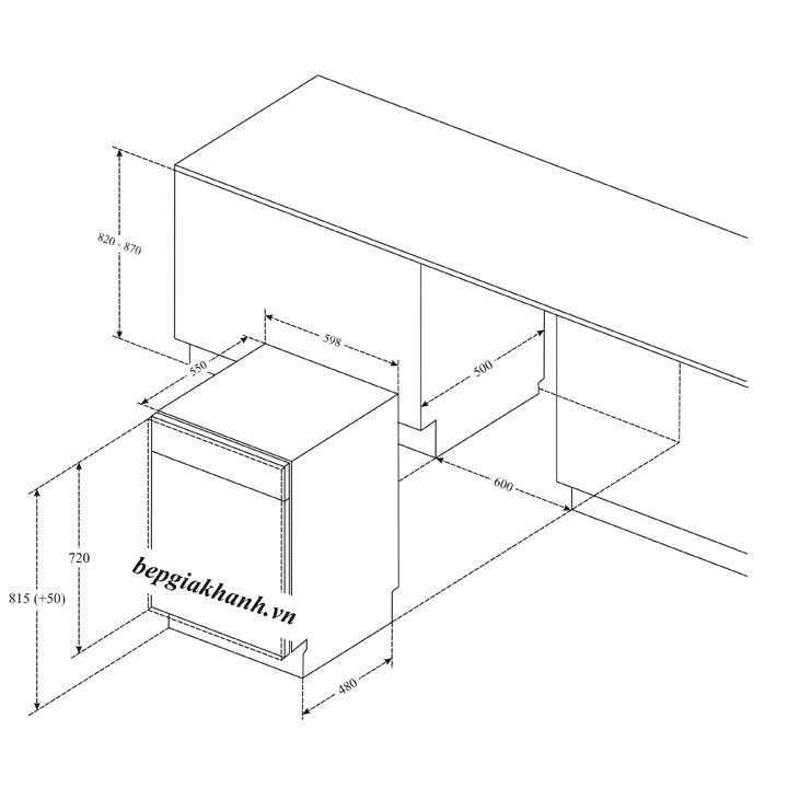 Máy rửa bát Teka DW8 55 FI lắp âm toàn phần