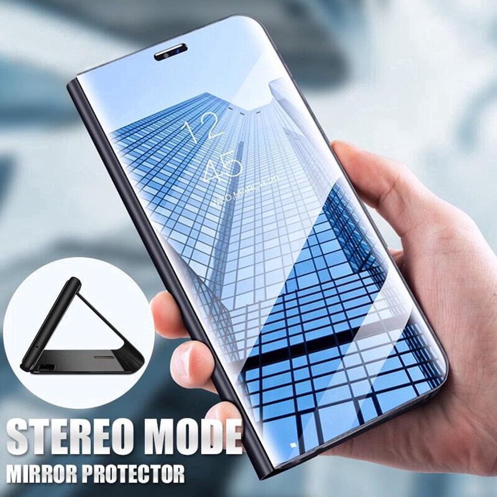 Casing ✨ Vivo V15 Pro V5 V7 Plus Y17 Y15 X20 Smart Stand Flip Mirror Full Cover Phone Case Ốp lưng kiểu gập tráng gương