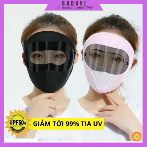 Khẩu Trang Ninja Chống Nắng Toàn Mặt Che Kín Mặt Chống Tia UV Có Lưới Thở Và Kính Chắn Bụi GADUVI