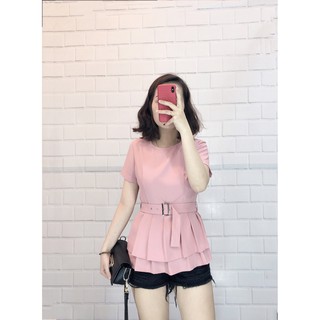 Áo Peplum kèm đai eo