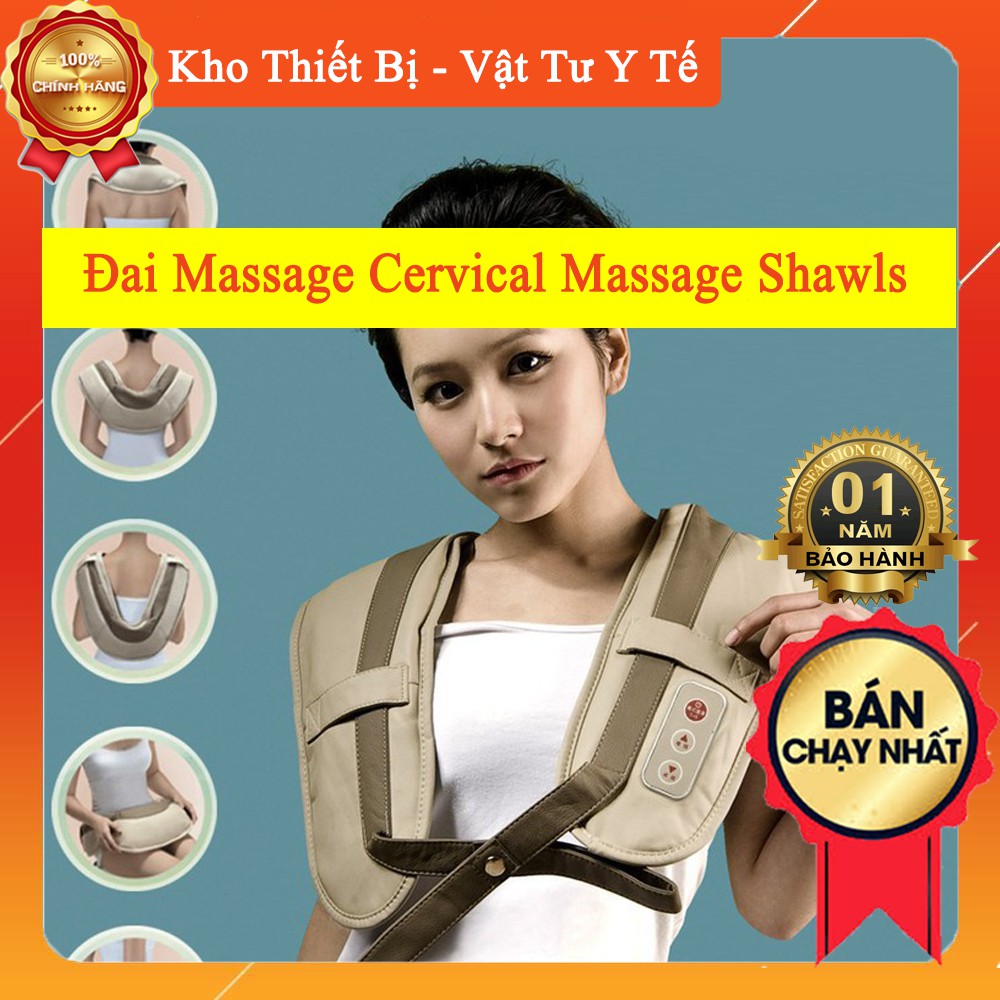 Đai Massage Giảm Đau Nhức Mệt Mỏi (Lưng-  Vai -  Cổ - Gáy) Nhiều Chế Độ CERVICAL MASSAGE SHAWLS