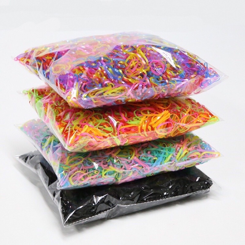 Chun buộc tóc cho bé nhiều kích cỡ màu sắc sinh động phụ kiện tóc.