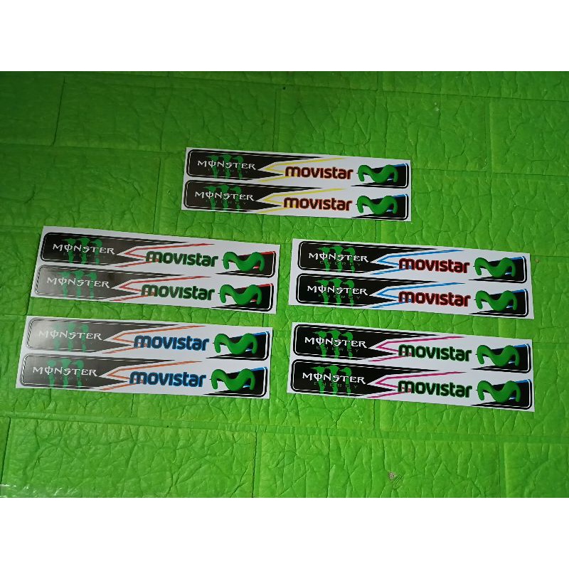 Bộ 5 cặp tem dán phuộc Monster 5 màu New