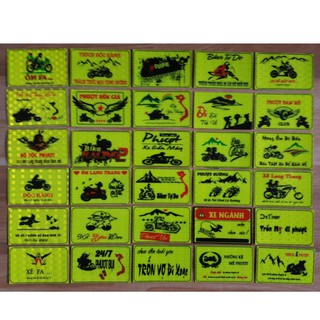 logo phượt , logo phản quang ( combo 30 logo )