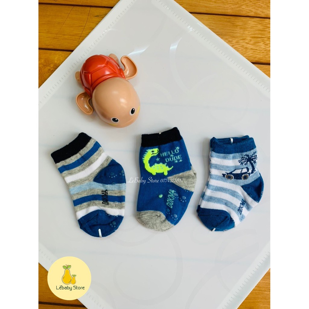 (0-3Y) Tất / vớ cho bé set 3 đôi nhiều mẫu - DOKMA