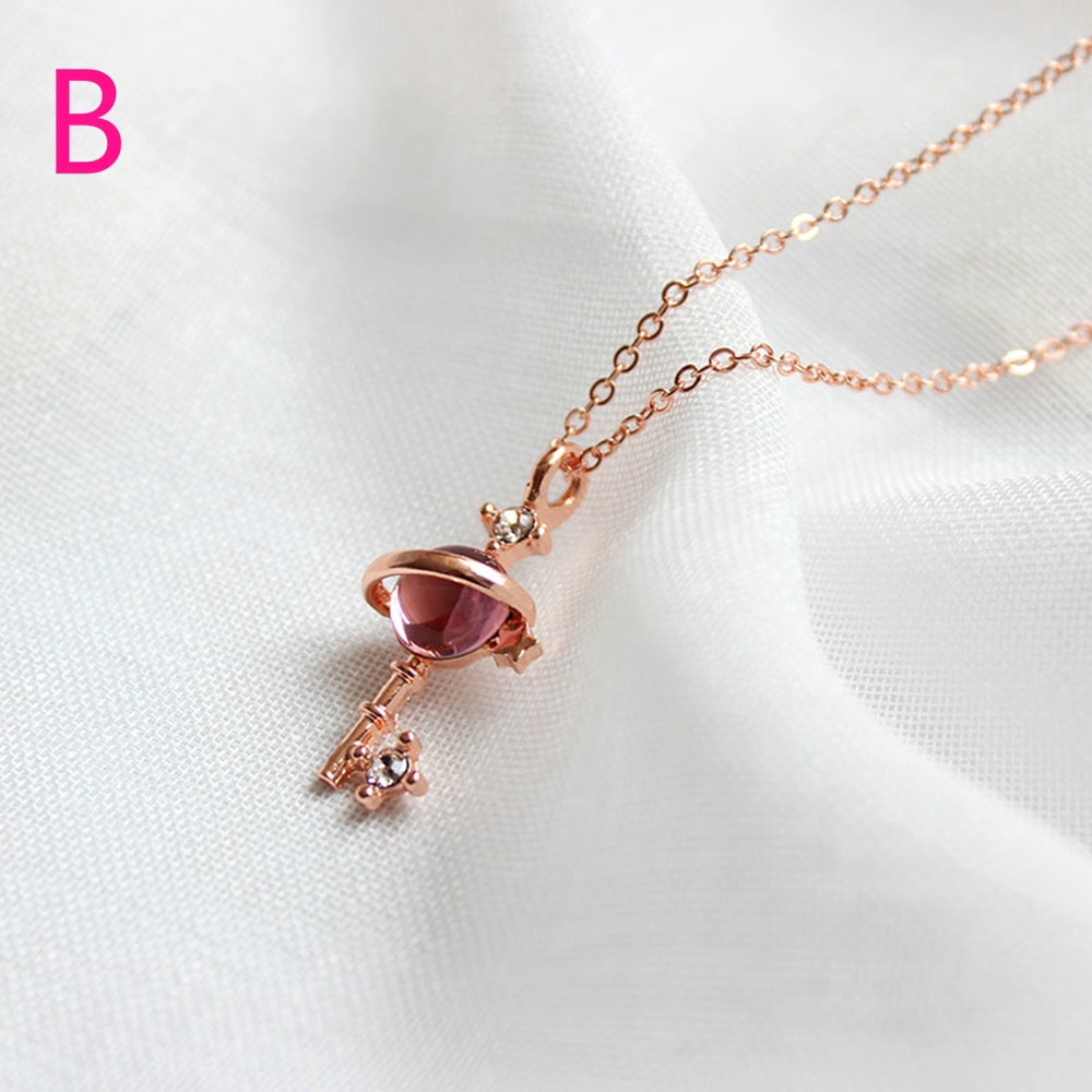 Dây chuyền mặt hình chìa khóa sao hồng dễ thương