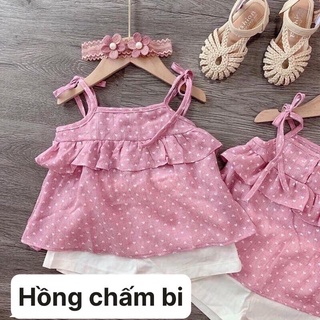Bộ 2 dây bé gái mặc mát mùa hè