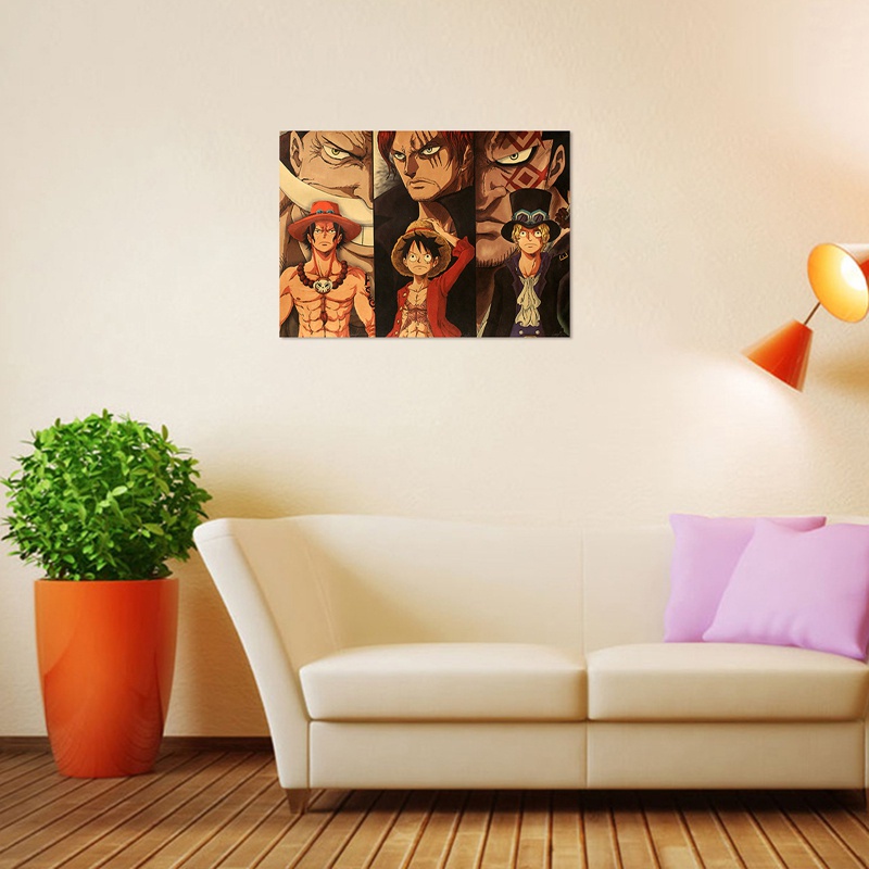 Poster phim hoạt hình Naruto phong cách vintage