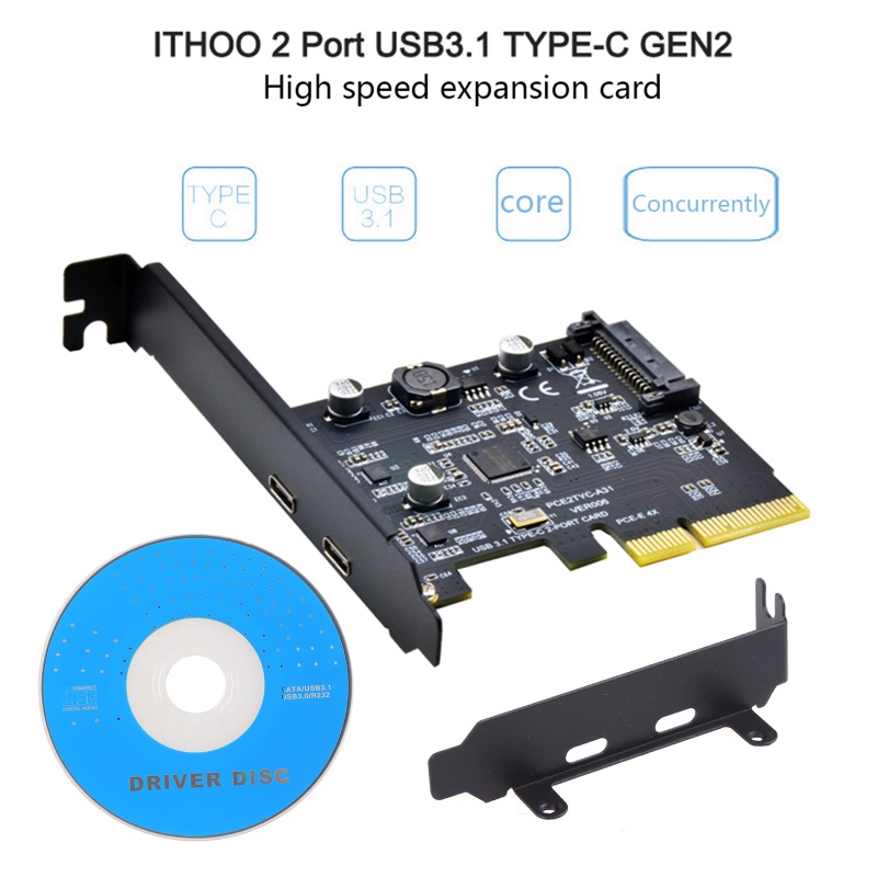 Thẻ Mở Rộng PCI-E 4X Sang USB 3.1 USB C 10Gb Chuyên Dụng
