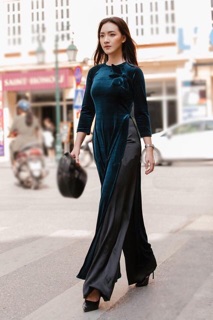 Áo dài nhung