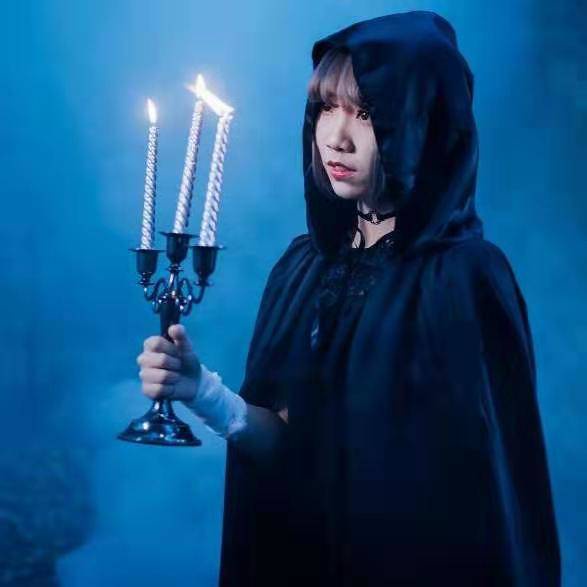Trang phục Halloween dành cho người lớn Trẻ em Áo choàng đen Áo choàng tóc Nữ thần Vampire Cosplay Trang phục