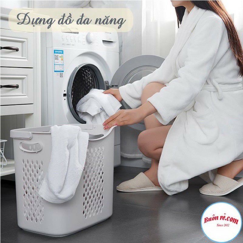 Giỏ đựng đồ đa năng, đựng quần áo có quai xách, tay cầm loại to nhựa Việt Nhật