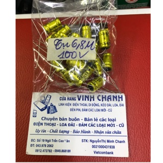 10 con tụ 6.8M 100V