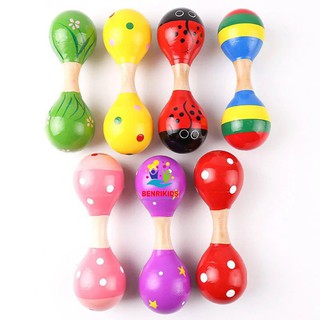 (SIÊU RẺ) Đồ Chơi Nhạc Cụ Xúc Xắc Gỗ Loại To Cho Bé Tập Cầm Nắm Và Phát Triển Giác Quan Nhạy Bén