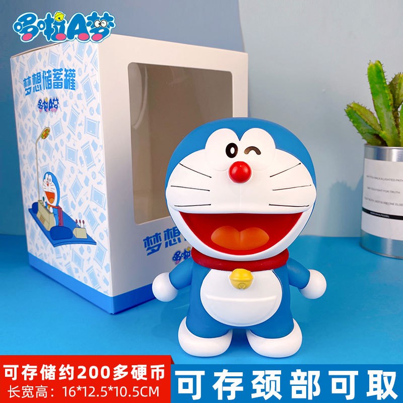 ✨Ống Heo Tiết Kiệm Hình Mèo Máy Doraemon Dễ Thương Chống Sốc