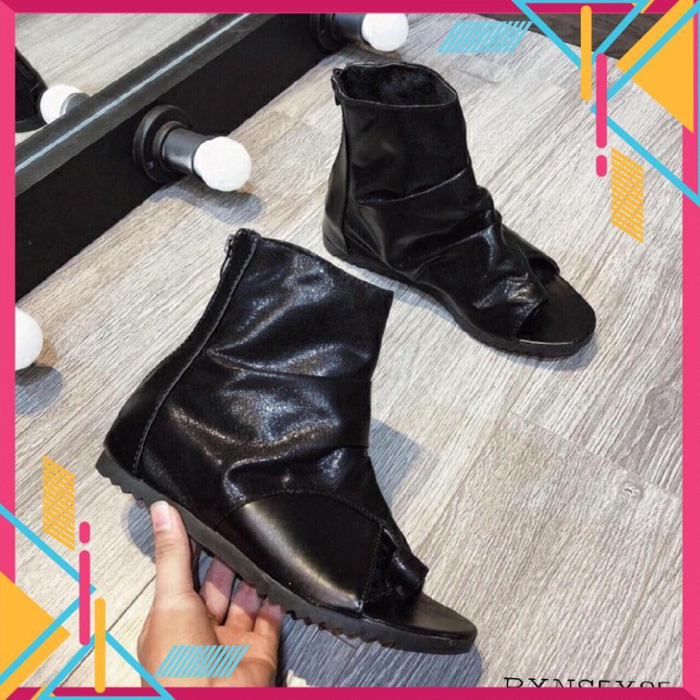 ODER Boot Nữ Xỏ Ngón Chất Da Phối Nhung mềm Cực Xinh (fullbox 756) | BigBuy360 - bigbuy360.vn