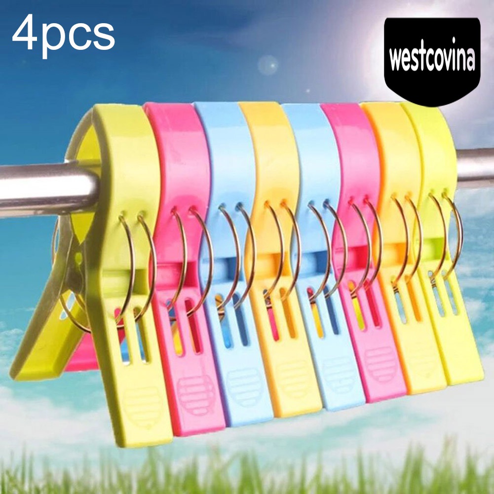 [Hot]☀ Set 4 Kẹp Giữ Khăn Tắm Biển Tiện Lợi