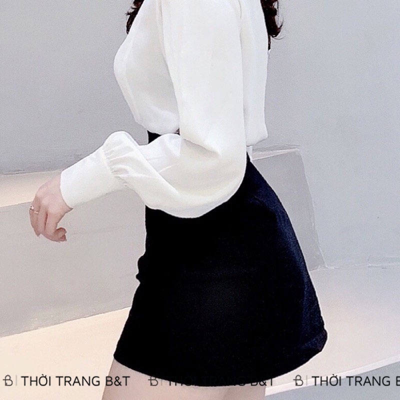 Chân Váy Nữ Ngắn Chữ A cá tính, Màu trơn Bassic công sở hot trend 2023 CV122  B&T Fashion