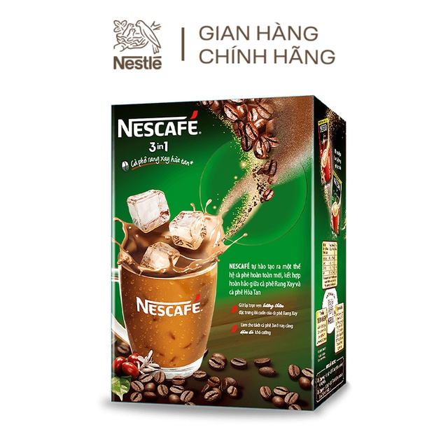 Combo 2 hộp 20 gói x 17g NESCAFE 3in1 Rang xay Đậm Vị Cà Phê