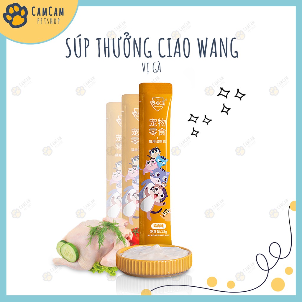 Súp thưởng cho mèo Ciao Wang Thanh 15gr - Snack cho mèo dạng soup