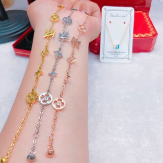 Lắc tay titan LV đính đá