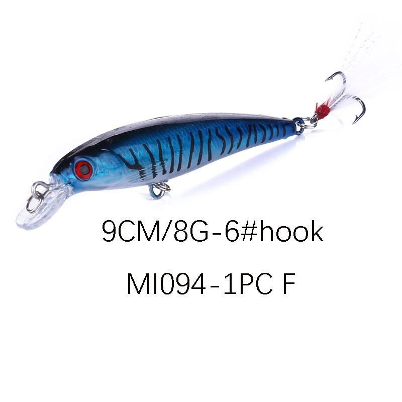 Mồi Câu lure, cá chẽm , có mú, cá ngão , cá biển đuôi lông dài 9cm nặng 8gr_ Lure _ 39