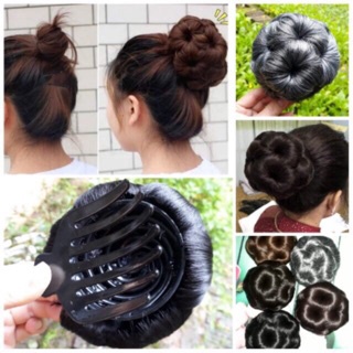 Tóc giả búi 💄 FREESHIP 💄 tóc giả búi kẹp hoa
