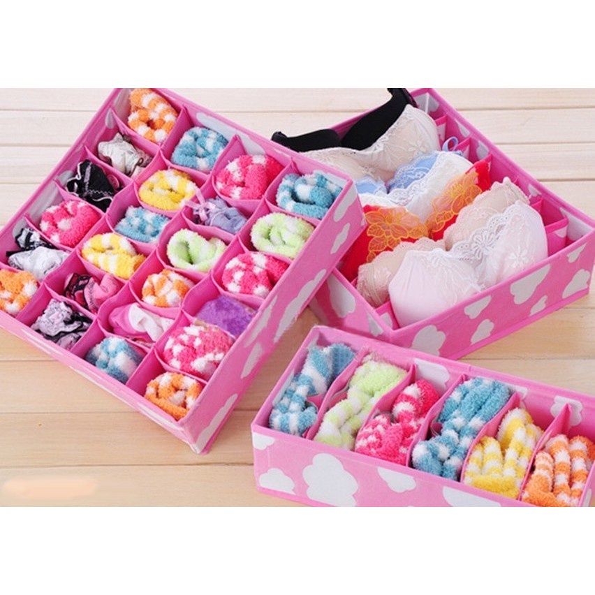 [Tổng Kho Sỉ] Bộ 3 Tủ ĐỰNG ĐỒ LÓT Ngăn Nắp - Nhiều Ngăn To Nhỏ Tiện Dụng - Tiết Kiệm Không Gian Tối Đa