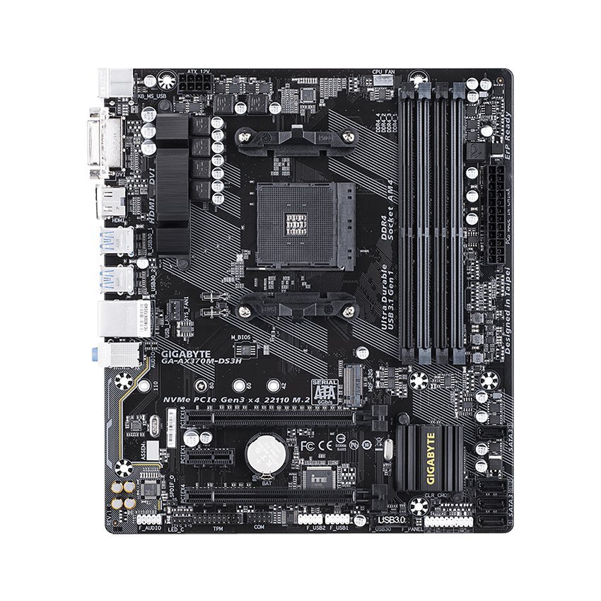 Mainboard Gigabyte AX370M-DS3H. Bo mạch chủ Gigabyte X370 DS3H cũ, GIGABYTE X370M DS3H