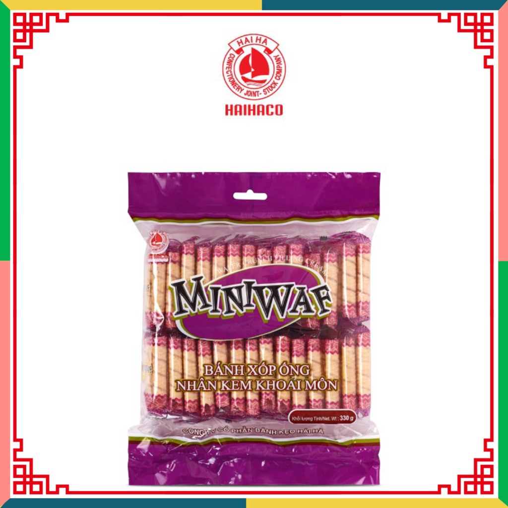 Bánh Xốp Ống Nhân Kem Khoai Môn MINIWAF Hải Hà