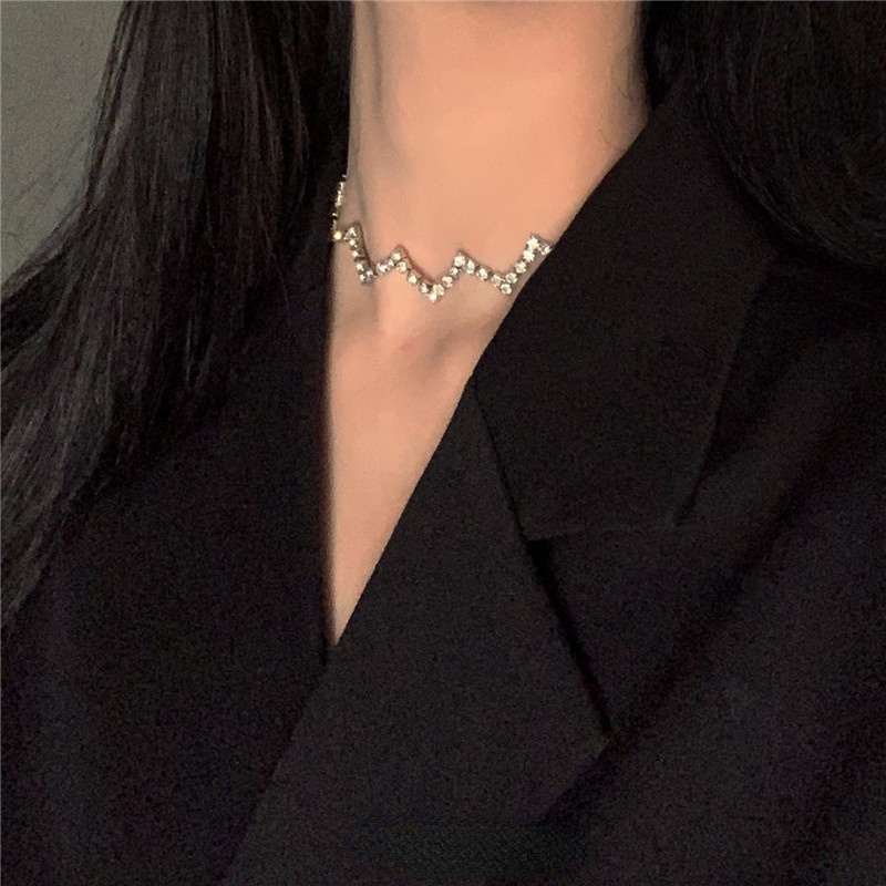 Vòng cổ Đính Đá Zircon Lấp Lánh Thời Trang Cho Nữ