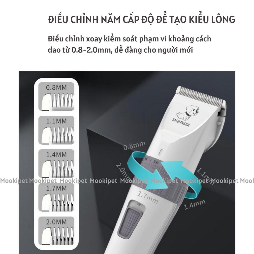 Tông đơ cạo lông chó mèo công suất lớn điều chỉnh chế độ cạo lông MOOKI PET