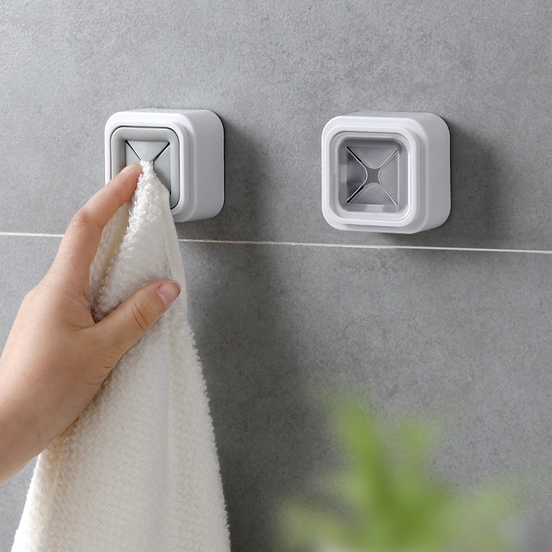 Kẹp treo khăn gắn tường thiết kế móc hít độc đáo tiện dụng cho nhà tắm