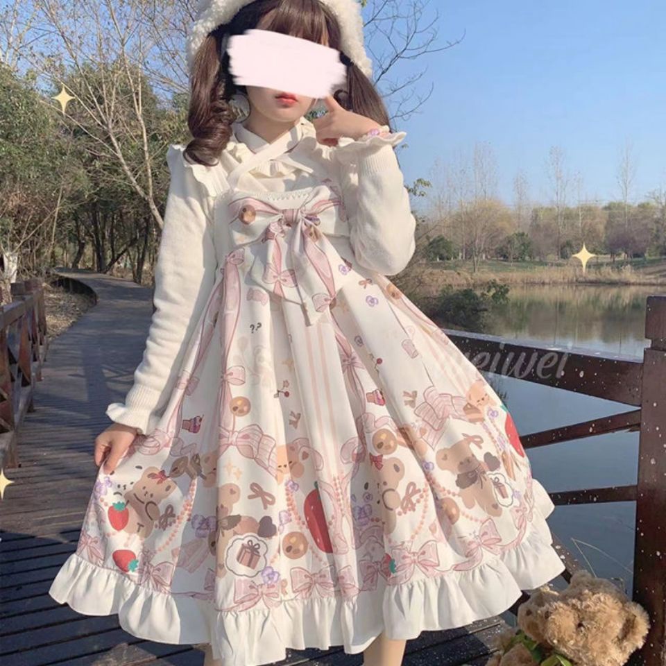 Đầm Yếm Phong Cách Lolita Dễ Thương Dành Cho Nữ