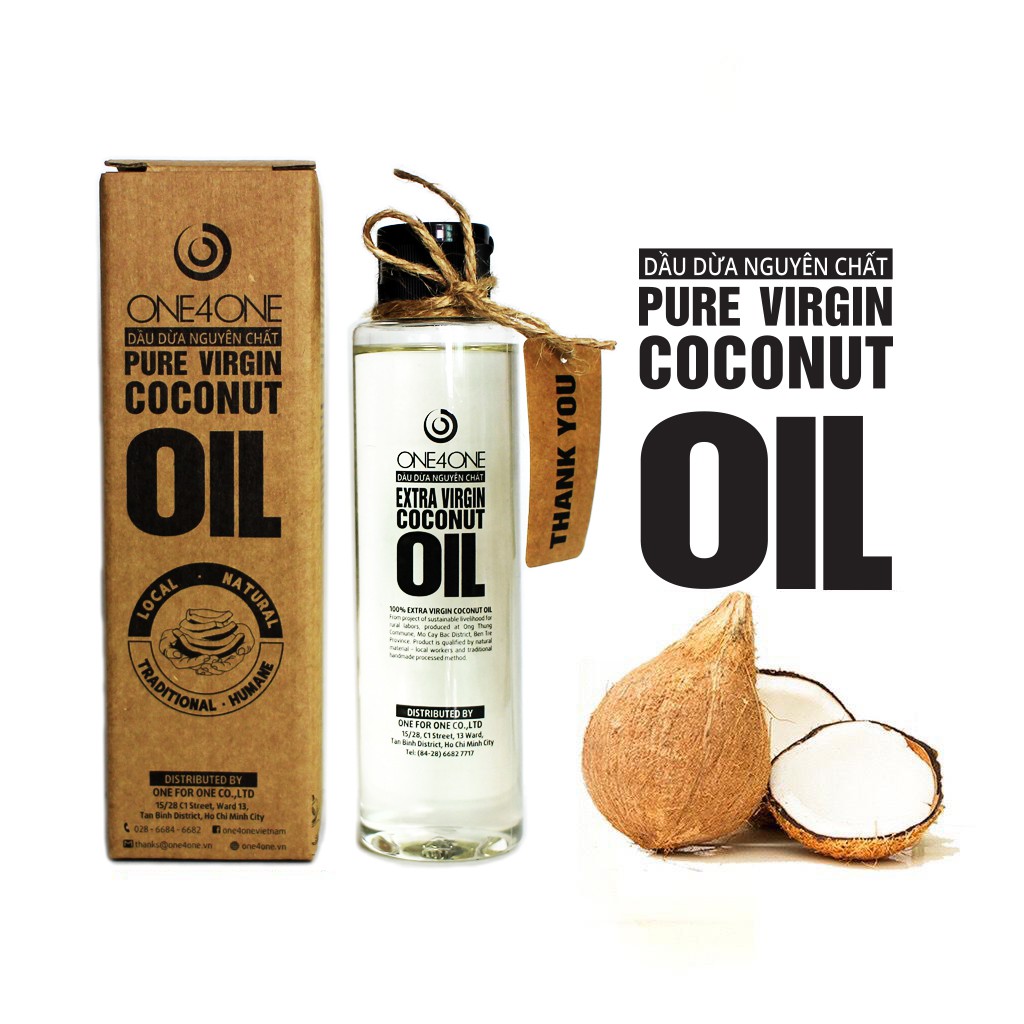 Dầu Dừa Nguyên Chất 100% One4One - Pure Virgin Coconut Oil