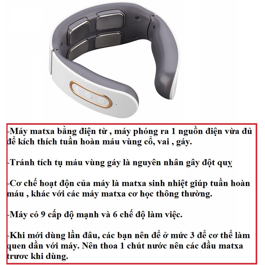 Máy Mát Xa Cổ Vai Gáy 8 Chế Độ Và 16 Cường Độ Với Khả Năng Làm Nóng Dùng Tại Nhà / Văn Phòng / Xe Hơi