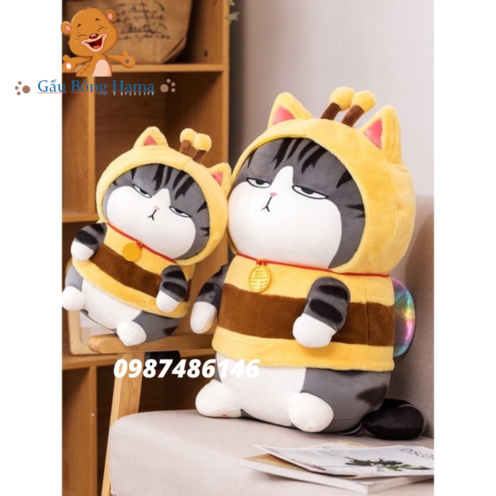Gấu Bông Mèo Hoàng Thượng Cosplay Ong Cao Cấp