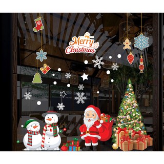 Decal noel trang trí cửa kính